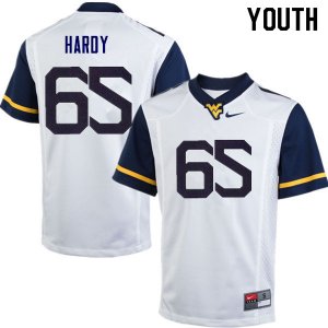Youth West Virginia Mountaineers NCAA #65 Isaiah Hardy White Authentic Nike Stitched College Football Jersey LX15J24WK